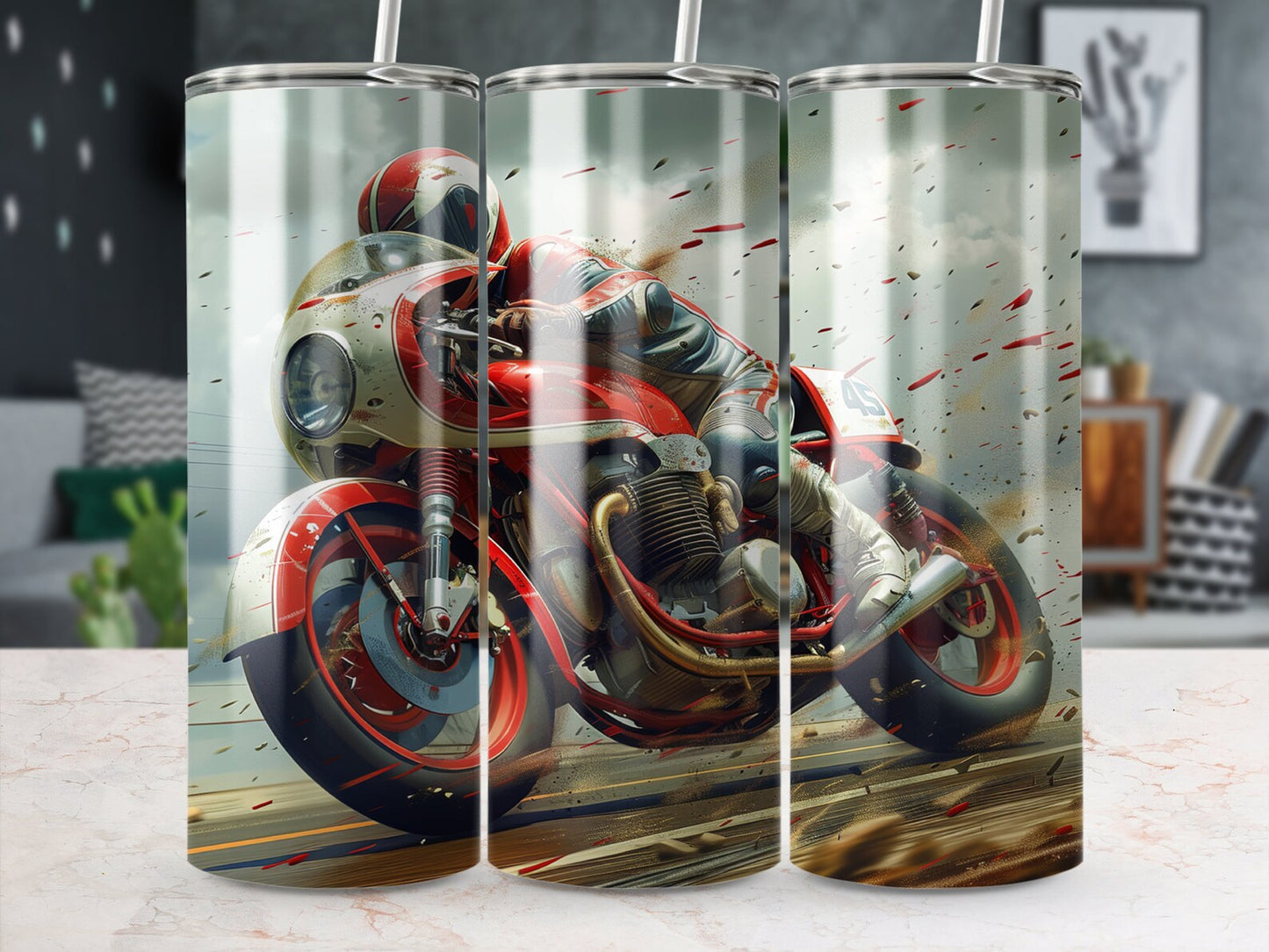 Motorbike Themed Tumbler