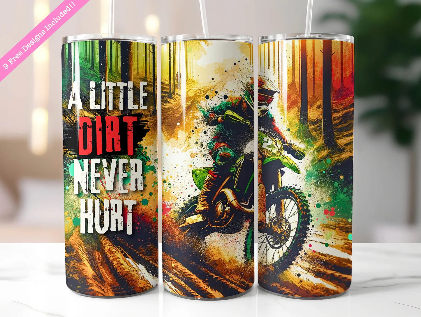 Motorbike Themed Tumbler