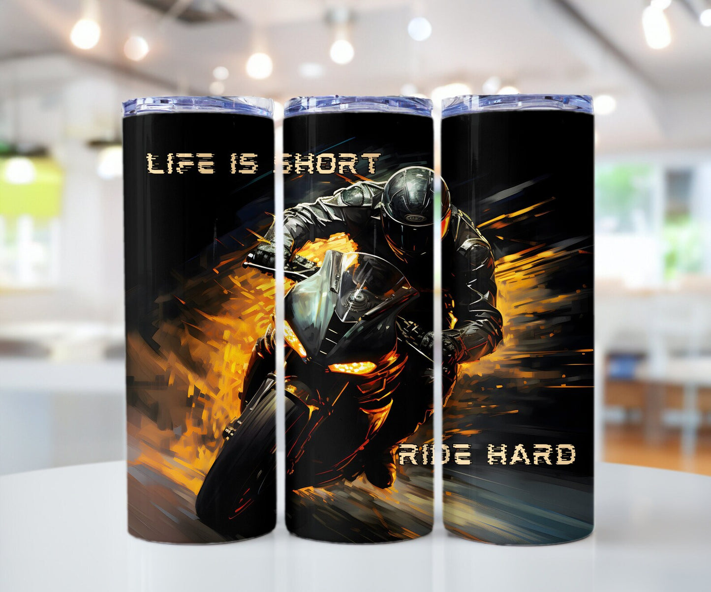 Motorbike Themed Tumbler