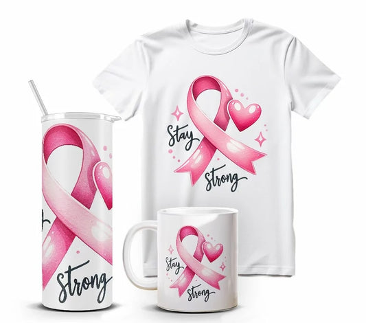 Breast cancer Tumbler, Mug and T-shirt Bundle