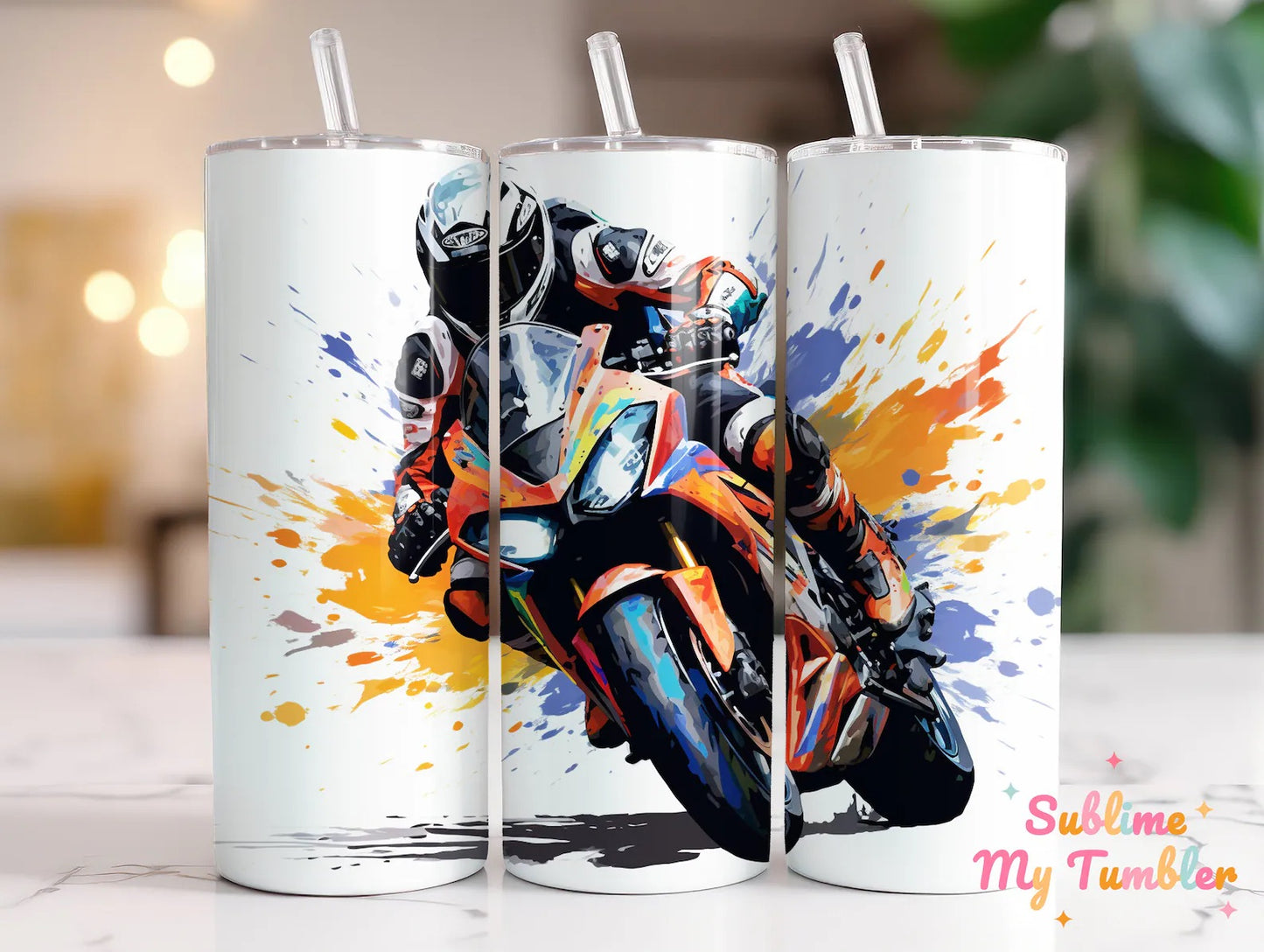 Motorbike Themed Tumbler